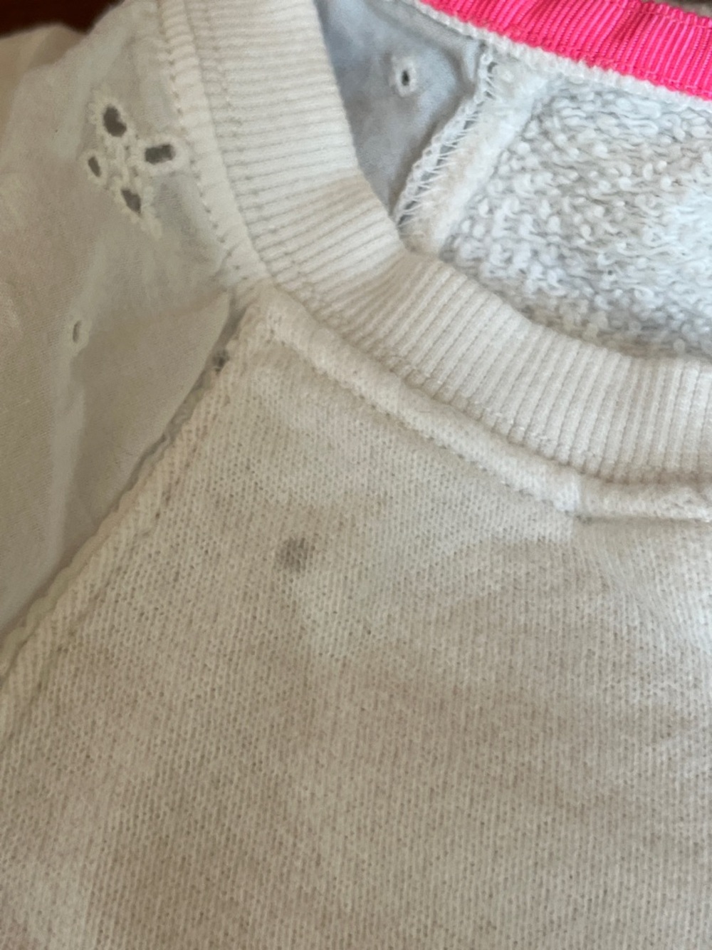 Juicy Couture White Short Sleeve Eyelet Sweatshirt - Picture 8 of 8